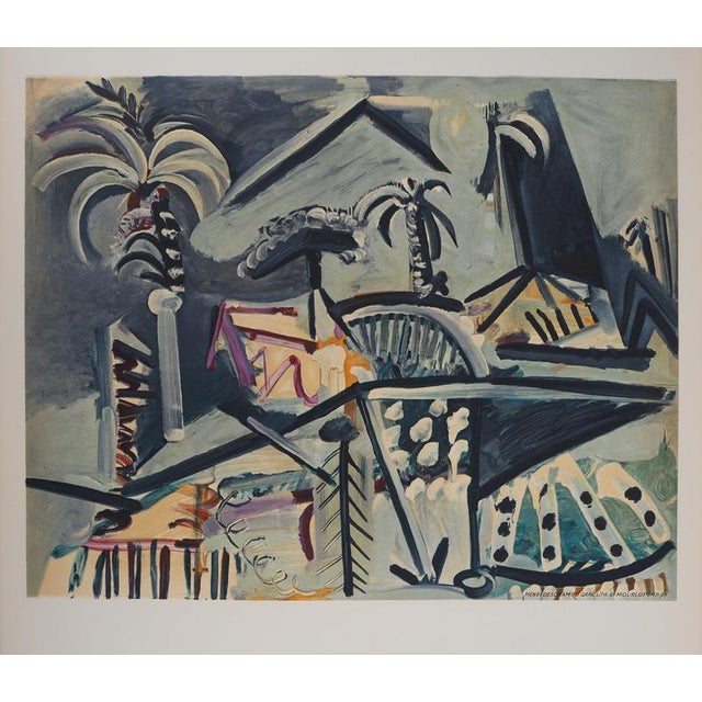 Black Pablo Picasso, French Riviera, Landscape at Mougins, 1973, Lithograph For Sale - Image 8 of 8
