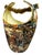 Vintage Chinese Famille Rose Rose Medallion Porcelain Basket Vase Gilt 12" For Sale - Image 4 of 10