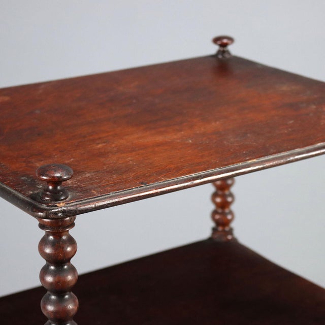 Walnut and Stained Oak Etagere For Sale - Image 3 of 8