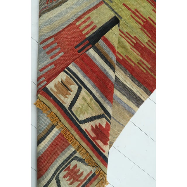 Mid 20th Century Vintage Turkish Kilim Runner-2′9″ × 10′6″ For Sale - Image 12 of 13