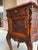 Antique French Nightstand Cabinet Marble Top Louis XV Carved Walnut C1890 For Sale - Image 4 of 18