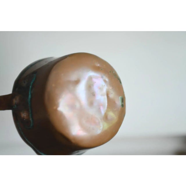Large Copper Tin Lined Ladle Rustic European For Sale - Image 4 of 8