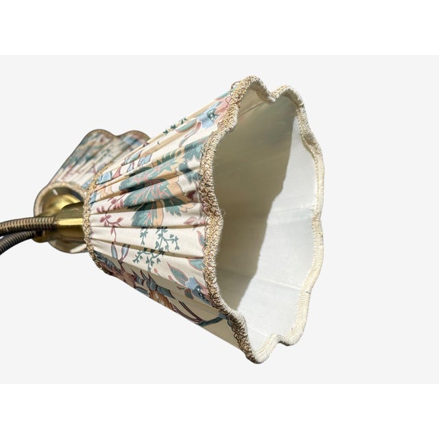 Wood Swedish Modern, Adjustable Floor Lamp, Wood, Metal, Fabric, Sweden, 1950s For Sale - Image 7 of 15