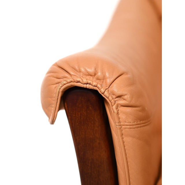 Scandinavian Leather Armchairs, 1950s, Set of 2 For Sale - Image 6 of 10