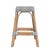 2020s Robias 24.5 in. Seat Height Rectangular Rattan Backless Counter Stool with Footrest, White/Gray Dot / Natural Rattan Frame For Sale - Image 5 of 7