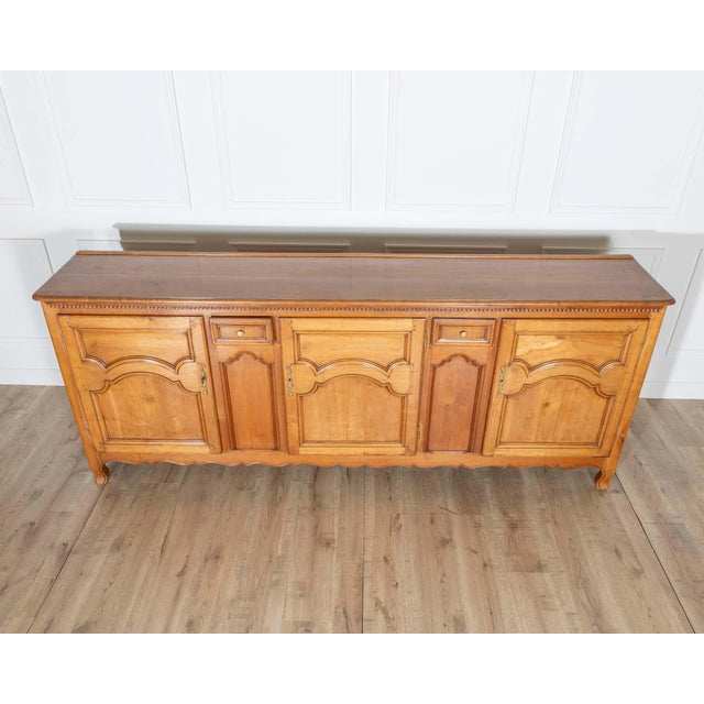 Brown 19th Century French Cherry Wood Enfilade with Four Doors For Sale - Image 8 of 8