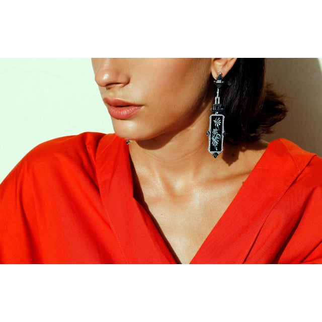 Bochic Pagoda Mosaic Earrings For Sale - Image 9 of 18