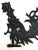 Plastic Vintage Syroco Hollywood Regency Black Fighting Rooster or Crazy Chicken Rooster Art Wall Hanging For Sale - Image 7 of 9