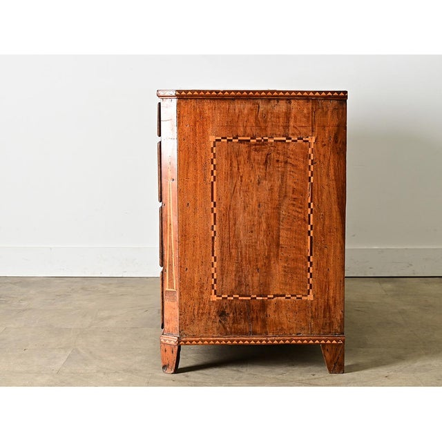Italian 19th Century Inlay Walnut Commode For Sale - Image 10 of 15