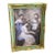 French Rococo Romantic Music Scene Wall Art With Hand-Gilded Gold Leaf Frame in Sage Green Finish For Sale