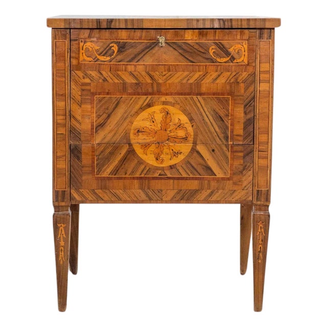 19th Century Walnut Bedside Table/nightstand, Louis XVI Style For Sale