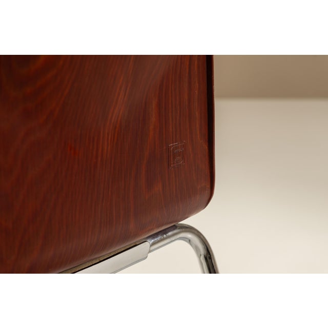Brown Stackable Chairs in the style of Pagholz, 1960s, Set of 6 For Sale - Image 8 of 10