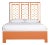 Infinity Platform Bed Queen, Citrus Orange For Sale