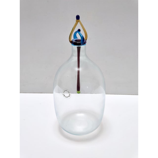 1980s Vintage Italian Murano Glass Decanter Bottle by Vincenzo Nason, 1980s For Sale - Image 5 of 12