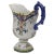 Large French faience pitcher. Perfect size for a large bouquet of flowers. Maker's mark on underside. Faience flakes and...