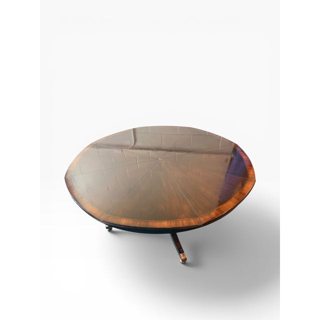 Brown Smith & Watson Mahogany Radial Jupe Expansion Round Dining Table For Sale - Image 8 of 14