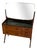 Danish Teak Dressing Table with Five Drawers and Mirror, 1950s For Sale