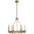 Chapman & Myers for Visual Comfort Signature Launceton Small Ring Chandelier in Antique-Burnished Brass For Sale