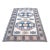 Oushak Vintage Handmade White and Blue Wool Rug For Sale