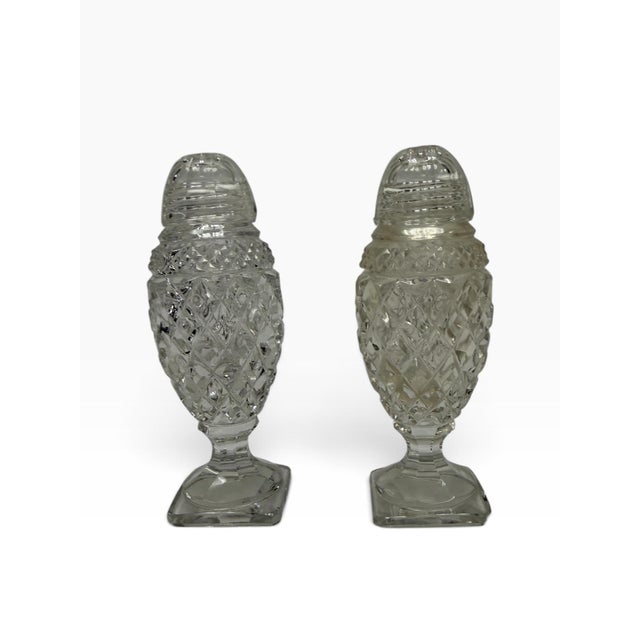 Add a touch of classic Americana and vintage elegance to your dining table with this lovely pair of vintage pressed glass...