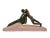 Max Le Verrier, Art Deco Nude Male Figure Pushing a Boat, 1930s, Metal For Sale