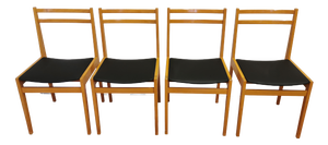 Vintage Scandinavian Wooden Dining Chairs from Stol Kamnik, 1970s, Set of 4