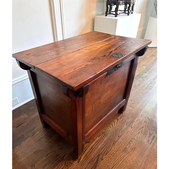 Brown Antique Korean Rice Storage Bin Dwiju Side Table For Sale - Image 8 of 12