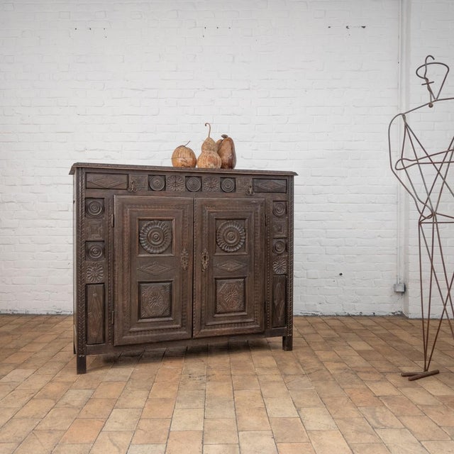 Vintage Oak Sideboard, 1950s For Sale - Image 3 of 8
