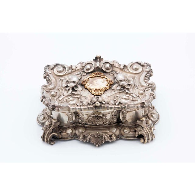Silver Jewelry Box with Deep Reliefs For Sale - Image 9 of 9
