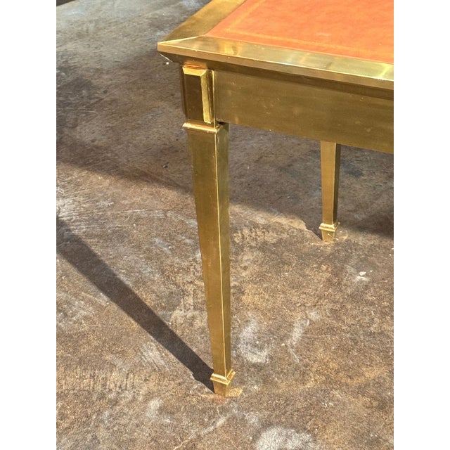 Italian John Vessey Style Brass Desk For Sale - Image 4 of 13