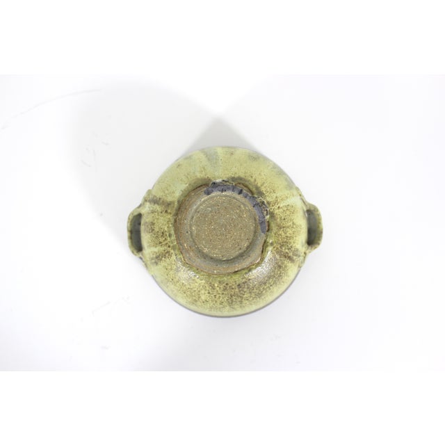 Vintage Studio Pottery Bowl With Handles For Sale - Image 9 of 11