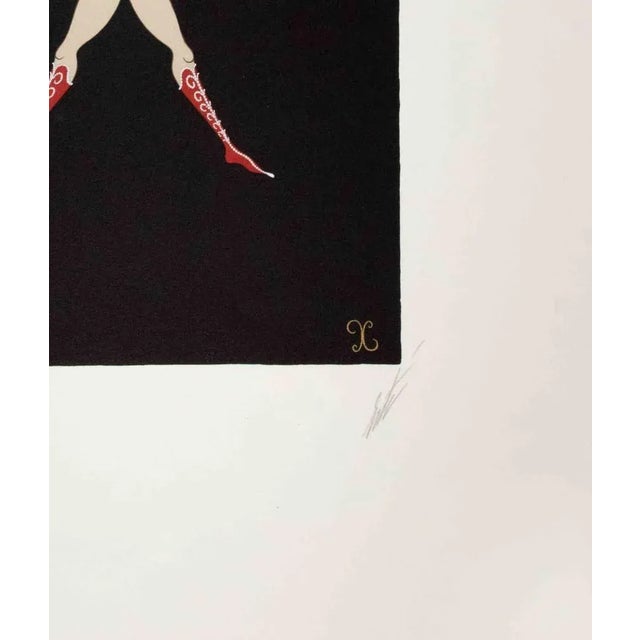 Letter x - from the suite letters of the alphabet is a contemporary artwork realized by erté (romain de tirtoff)....