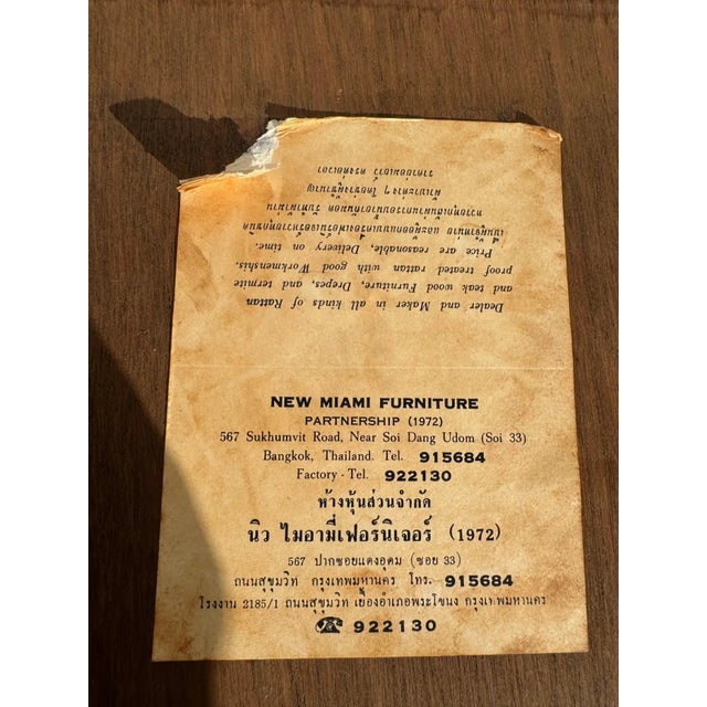 Wood Late 20th Century Handcrafted in Thailand Boho Chic Bamboo/Teak Dining Room Table For Sale - Image 7 of 12