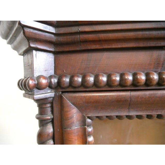 Small Antique Mahogany Display Cabinet For Sale - Image 10 of 18