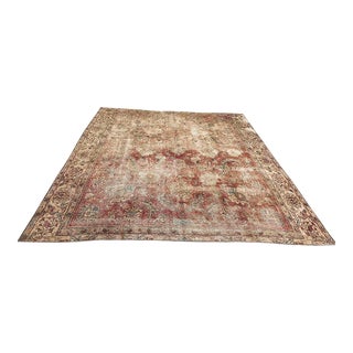 Rustic Hand Knotted Turkish Rug - 109" X 113" For Sale