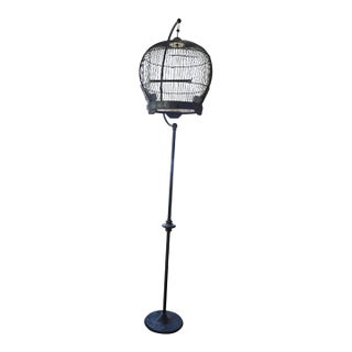 Antique Brass Bird Cage For Sale