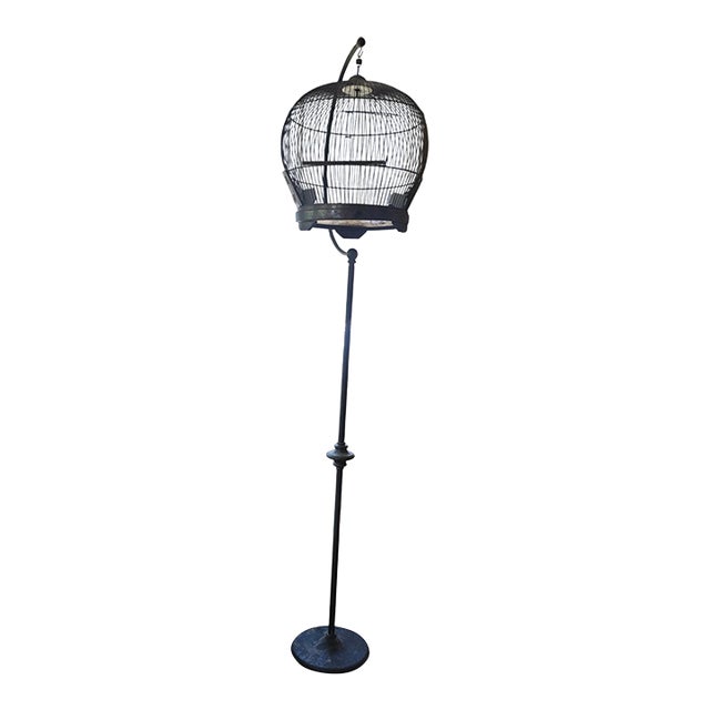 Antique Brass Bird Cage For Sale