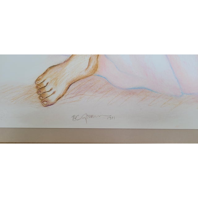 American r.c. Gorman - Woman With Pink Skirt and Light Blue Blouse - 1983 For Sale - Image 3 of 6