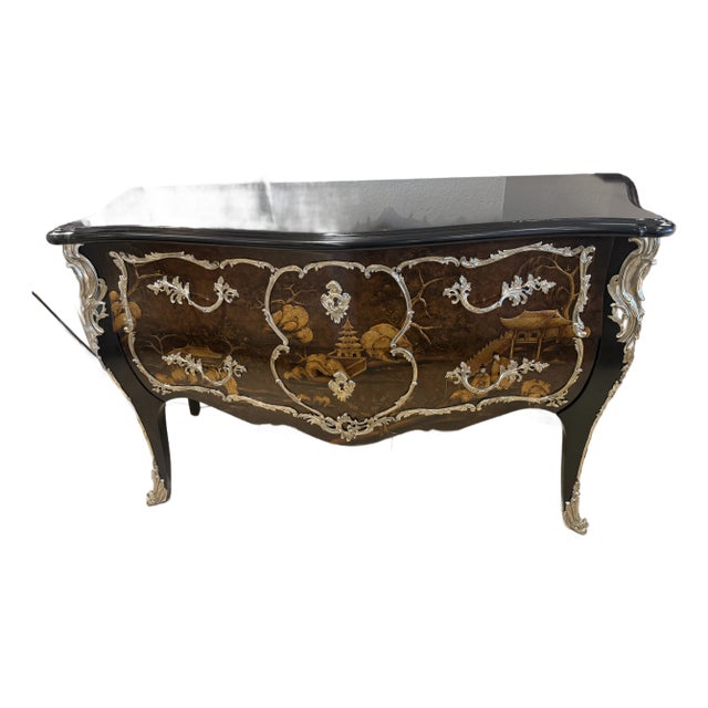 Chinoiserie Bombe Chest For Sale