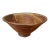 Vintage 1970’s Signed Brown Terracotta Bowl in Bronze & Pale Green Shades For Sale