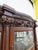 Late 1800s Large Tall Tiger Oak Leaded Stain Glass Curio Cabinet Cupboard 6573 For Sale - Image 4 of 18