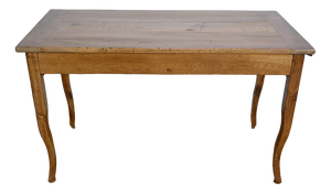 Louis XV Style Blonde Wood Dining Table, Late 19th Century