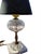Mid-Century Modern Vintage Marble & Ribbed Glass Table Lamp With Brass Accents – Classic Mid‑Century Style For Sale - Image 3 of 5