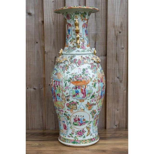 Antique Chinese Qing Dynasty Famille Rose Porcelain Vase For Sale - Image 5 of 18