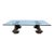 Baroque Style Rectangular Glass-Top Coffee Table With Carved Faux Wood Cast Bases For Sale