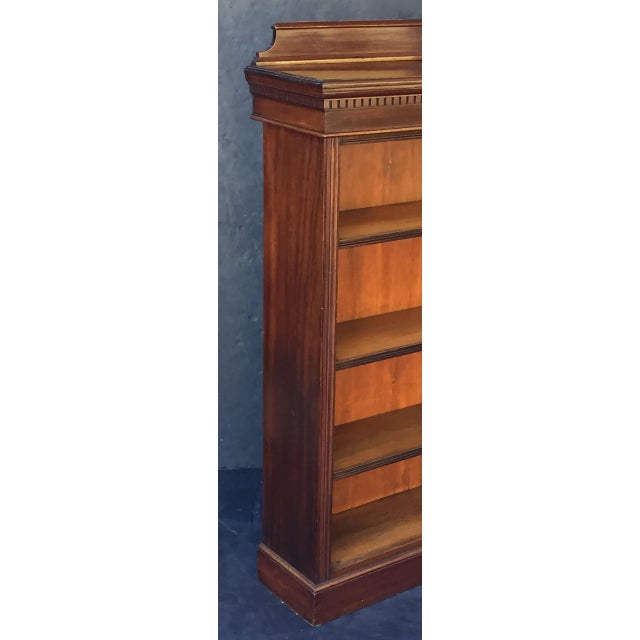 Wood English Open Bookcase of Mahogany For Sale - Image 7 of 12