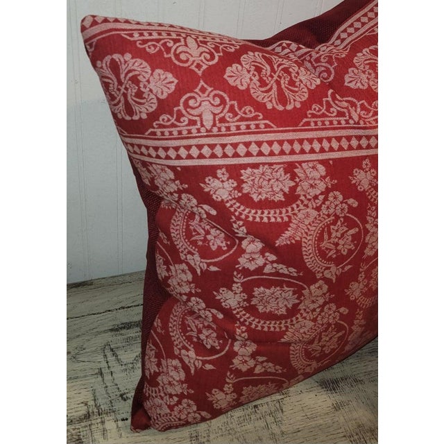 1930s Collection of Four 19Thc Table Cloth Paisley Pillows For Sale - Image 4 of 6
