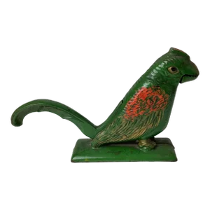 Early 20th Century Cast Iron Bird Nut Cracker in Original Paint