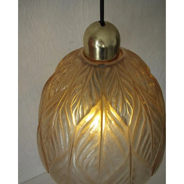 1970s Glass Tulip Pendant Light from Peill & Putzler For Sale - Image 5 of 10