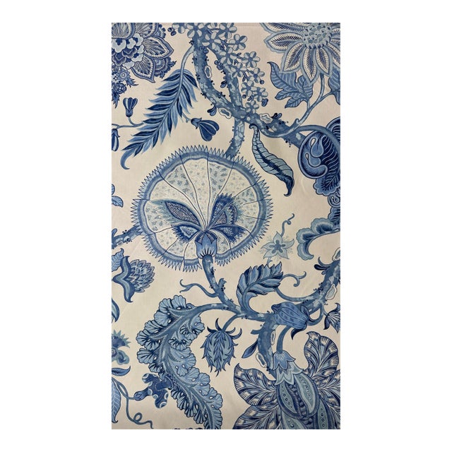 Brunschwig & Fils Fabric 'Saranda Print Blue 2 Yards 100% Cotton For Sale